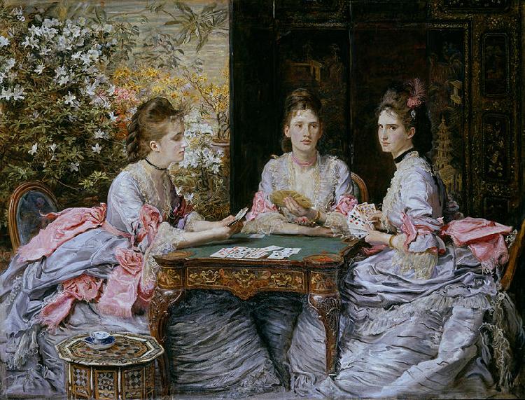 Sir John Everett Millais Hearts are Trumps oil painting image
